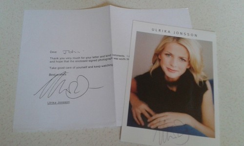 Ulrika jonnson signed photo - jonnson,