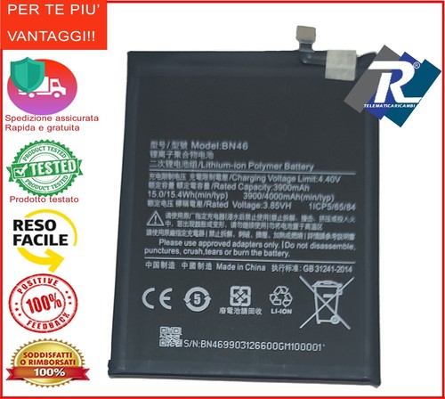 Batteria bn46 per xiaomi redmi - batteria,