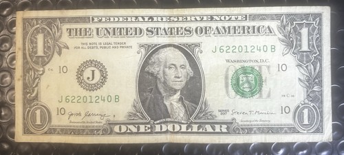 One dollar bill - one, /