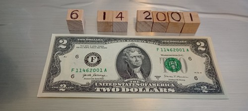 June 2001 note 2 dollar - $2,