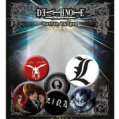 Death note button badge - 6, pack