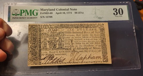 Banconota coloniale maryland - coloniale,